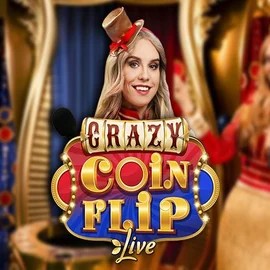Logo of Crazy Coin Flip from Evolution at Zeus Bingo
