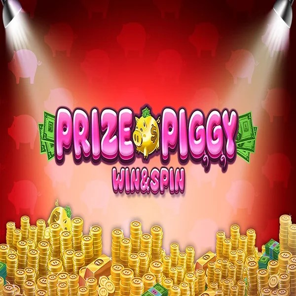 Prize Piggy Win & Spin slot logo by Inspired Gaming at Zeus Bingo